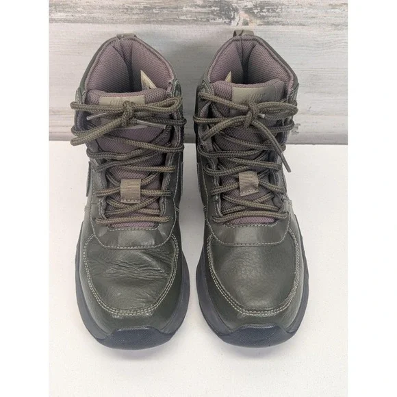 Nike Air Max Goaterra 2.0 Snow Boots Youth Size 4.5 Green Leather DC9515-300