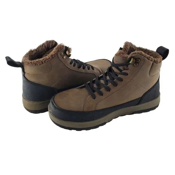 Weatherproof 8 Men Winter Boots Logjam Shearling Lace-up Outdoor Snow Shoes