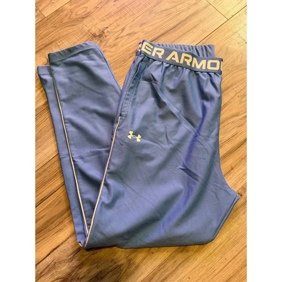 Under Armour Blue Track Pants Loose Fit Joggers Youth XL YXL Athletic Gym