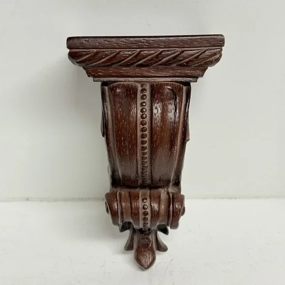 Decorative Wall Shelf Corbel Bracket Brown Resin 8 Inch