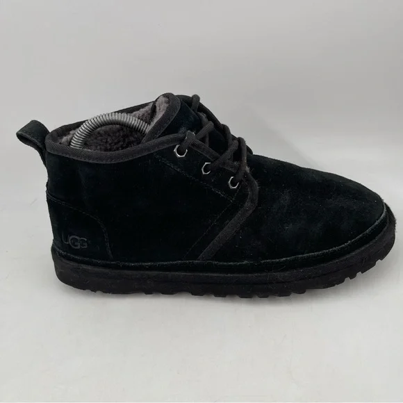 Ugg Men’s Neumel - Size 7 -Black Grey Lined Lace-Up Chukka Winter Boot