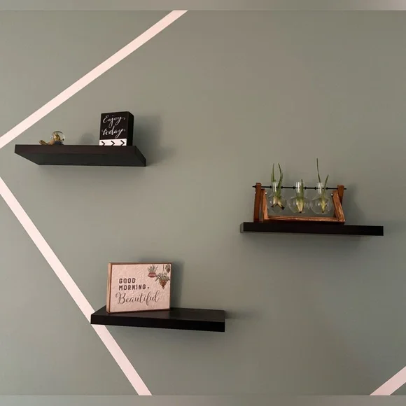 BAYKA Floating Shelves for Wall, Wall Mounted Rustic Wood Shelves