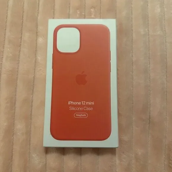 Apple Silicone Case with MagSafe for iPhone 12 mini - Pink/Orange Citrus