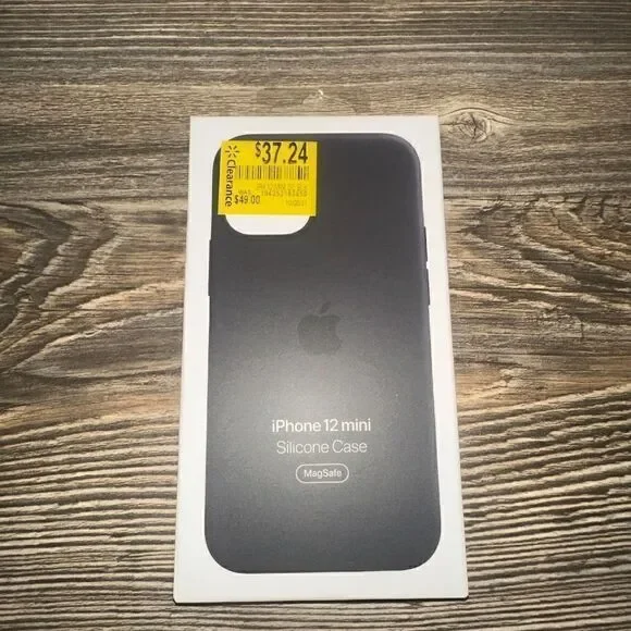 Apple iPhone 12 mini black silicone case with MagSafe. NWT.