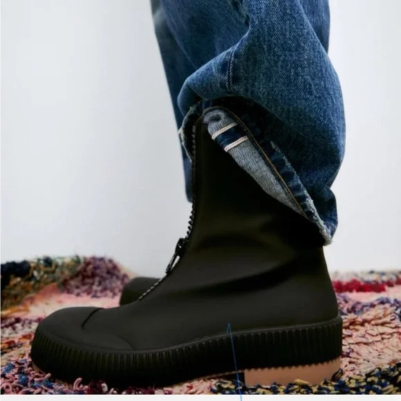 Zara Black Men's Rain Boots