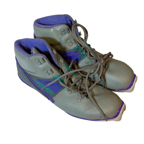 Vtg Merrell Control SNS Profil Cross Country Ski Boots Men 10‎ Gray Thinsulate