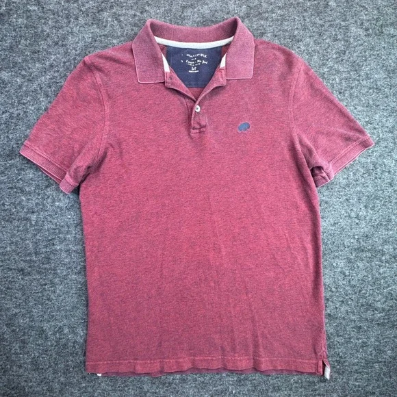 Banana Republic Polo Shirt‎ Mens S Red New Birdseye Short Sleeve Elephant Logo