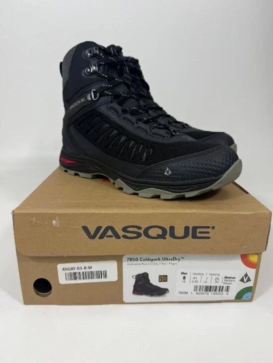Vasque Coldspark UltraDry Hiking Boot - Men's Anthracite/ Natural Grey 8 Medium