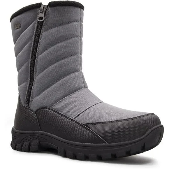 Men's Winter Snow Boots Waterproof Insulated Mid-Calf Boots