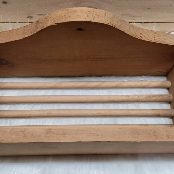 Wooden Wall Shelf with Rods