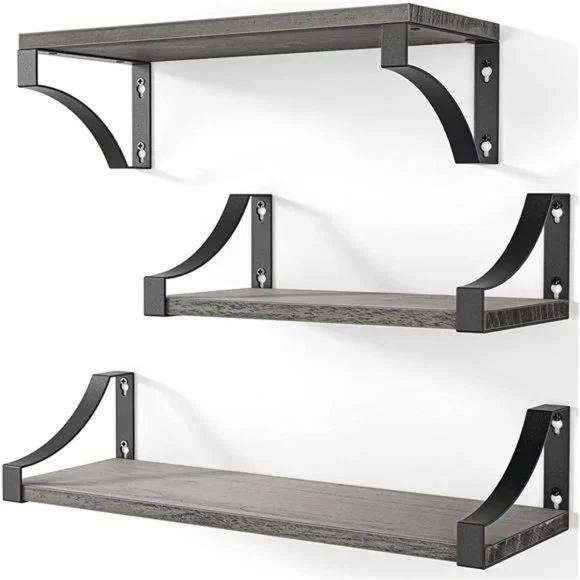 Floating Shelves Wall Mounted Set of 3 Bedroom Bathroom Kitchen Laundry Room