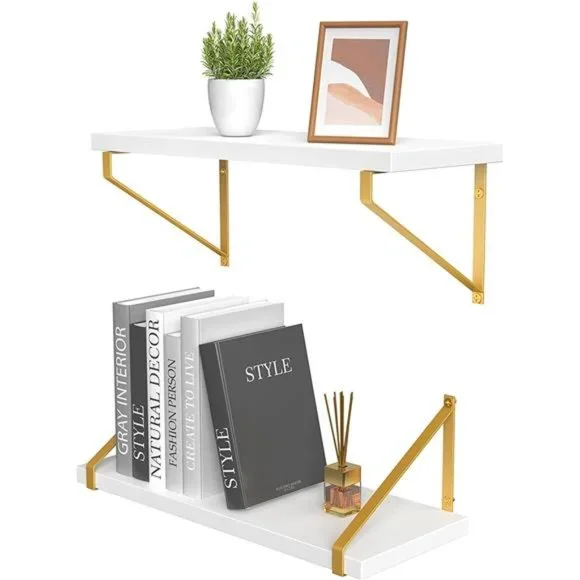 Floating Shelves Wall Mounted-Set of 2- for Bathroom Living Room Bedroom Kitchen