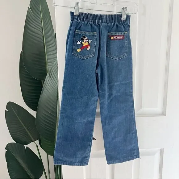 Vintage Disney Mickey Mouse Patch Jeans