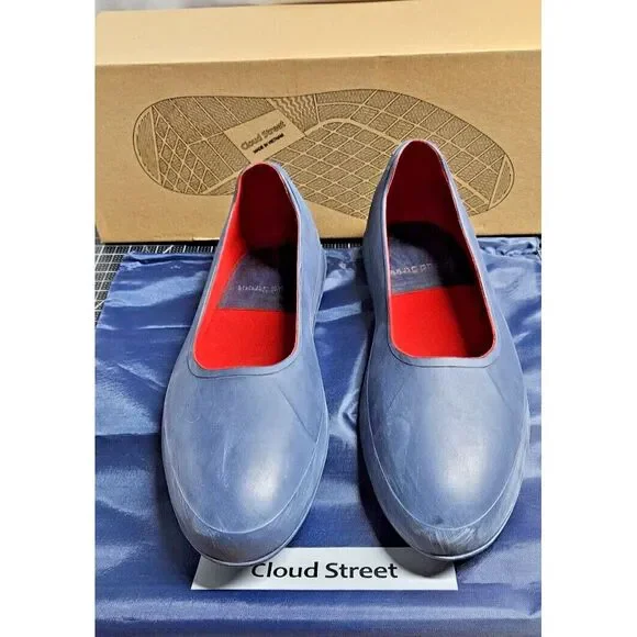 Cloud Street‎ Men Stylish Waterproof Lined Rubber Galosh/Overshoe Dark Blue Sz M