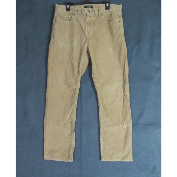 Banana Republic Pants Mens 35x32 Tan Corduroy Vintage Straight Slacks Cabincore