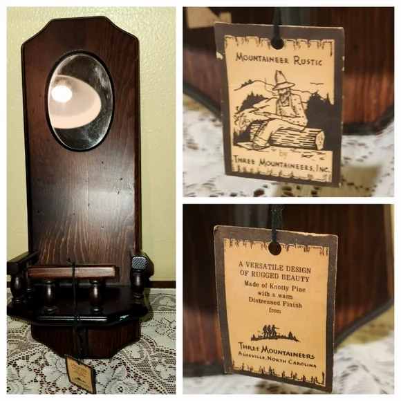 Vintage 1960s Victorian Dark Wood Wall Shelf Three Mountaineers Inc.