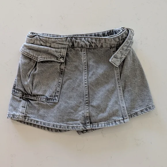 Zara | Grey Denim Girls Skort