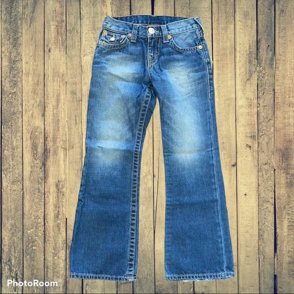 True Religion Girls Size 7 Denim Bootcut Jeans