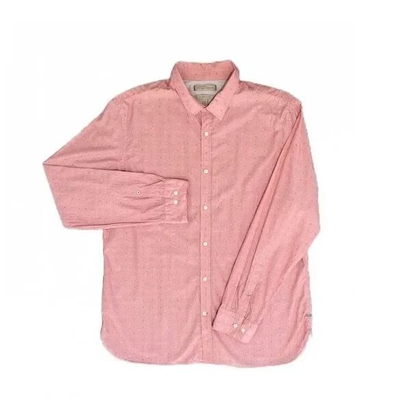 Banana Republic‎ Men's Heritage Collection Pink Tailored Slim Fit Shirt Size XL