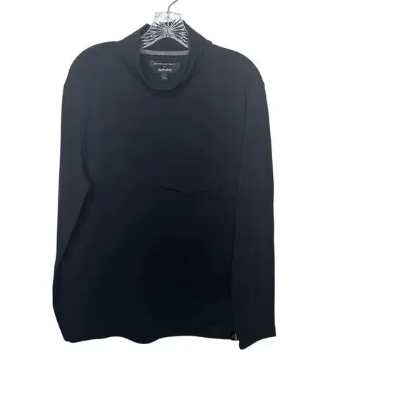 Banana Republic Polartec Black Long Sleeve‎ Mock Neck Top Men’s Large Warm