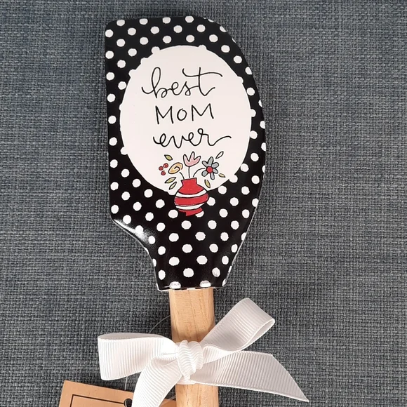 Silicone Spatula Best Mom Ever Design Heat Resistant Dishwasher Safe Gift NWT