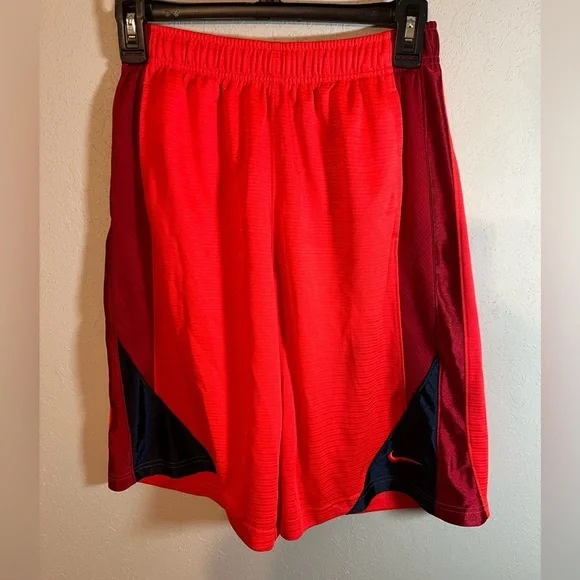 Kids Red Nike Athletic Shorts Size L