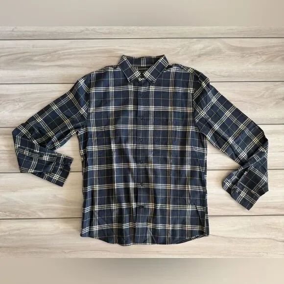Banana Republic Ultra Soft Slim Fit Flannel Shirt Blue Medium NWOT