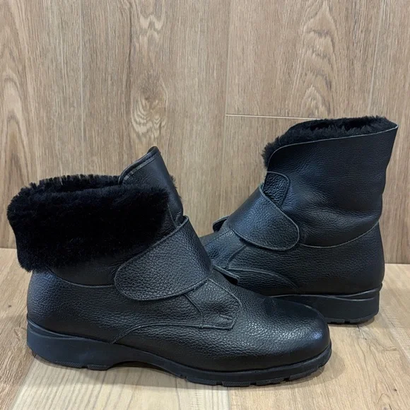 TOE WARMERS CANADA Michigan 2 Black Pebbled Leather Lined winter boot 11 Wide