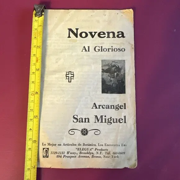 VTG PAMPHLET/FOLLETO Novena Al Glorioso Arcángel San Miguel