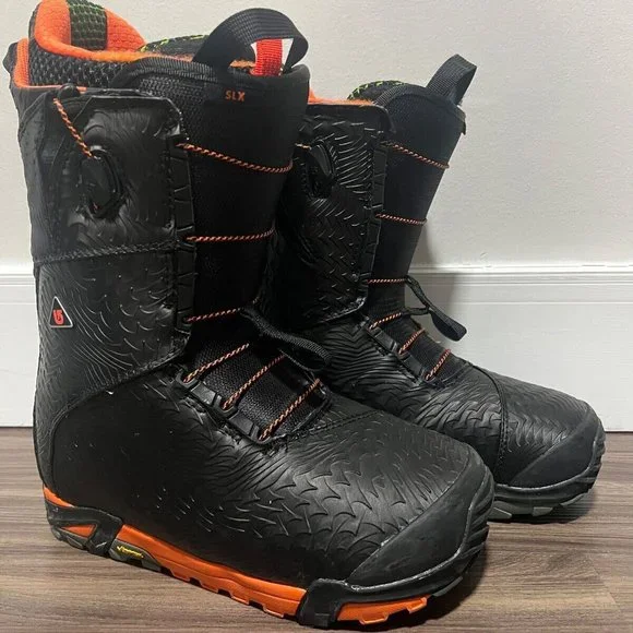 $650 Burton SLX Snowboard Boots! 8 Black Excellent Condition Top of the Line