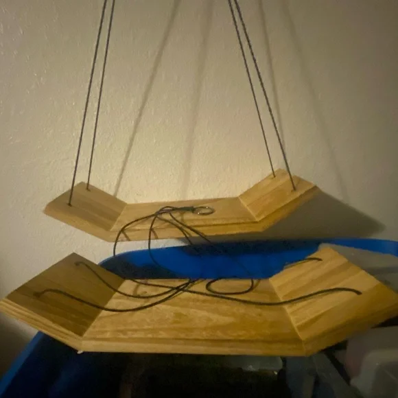 Beautiful (Set of 2) modern farmhouse shelves with hanging ring!