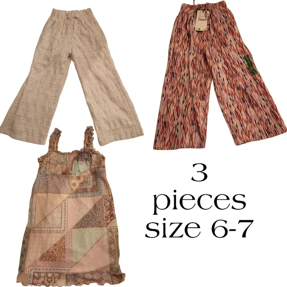 3 pieces size 6-7 2 Zara pants and art class dress