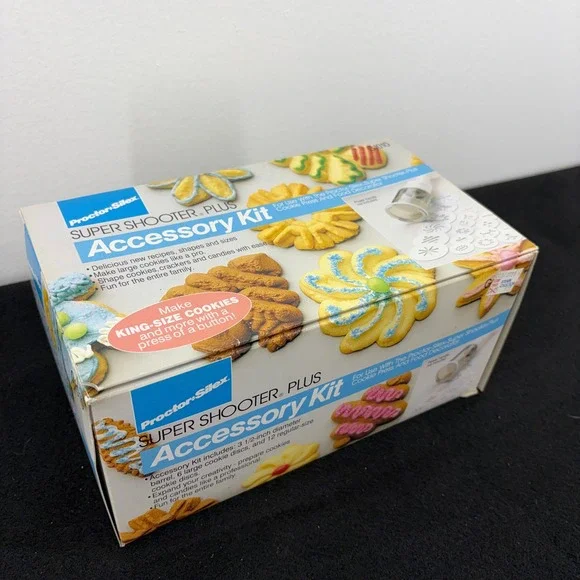 Proctor Silex Super Shooter Plus Accessory Kit King Size Cookies Press G1010