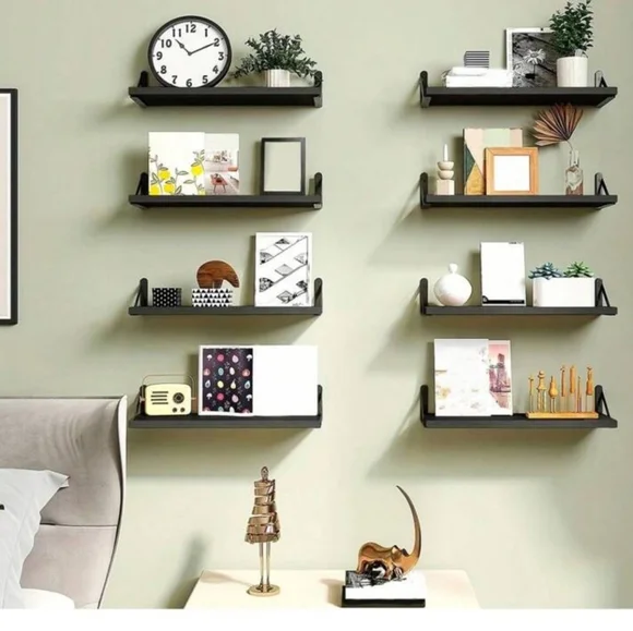 Brand new black shelves