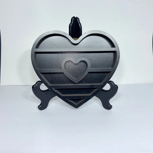 Heart Shaped Wall Shelf Wooden Floating Crystal/Oils Display Rack Boho Decor