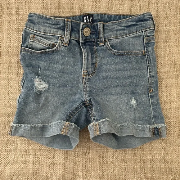 Girls gap denim midi shorts