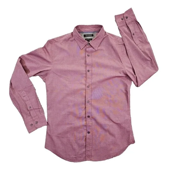 Banana Republic Grant Fit Custom‎ 078 Wash Shirt Men's Medium Red Button Up