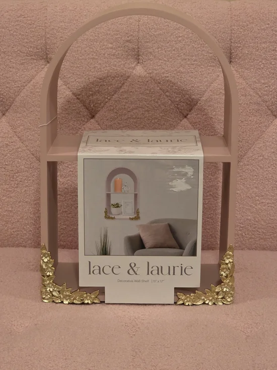 lace & laurie Pink Decorative Wall Shelf by
