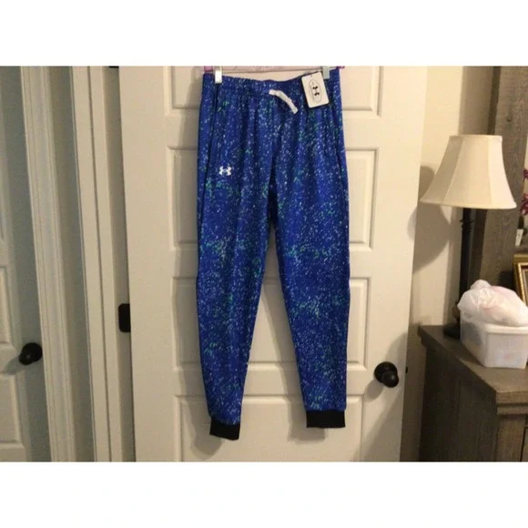 New Under Armour Boys' Pennant 2.0 Pants Size YLG Color Blue 1373498