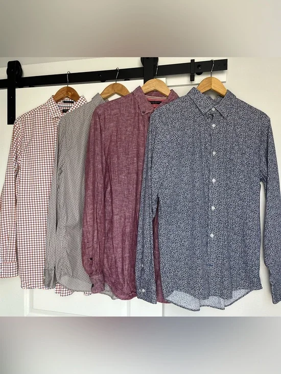 Men’s Long Sleeve Button Down Shirts. (Banana Republic/Gap) Cotton/Linen
