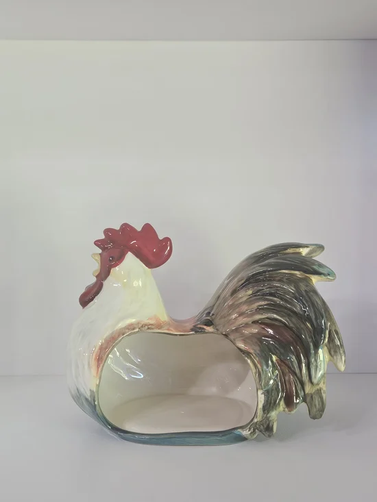 Cracker Barrel Rooster Sponge Scrubby Holder - Break Of Dawn