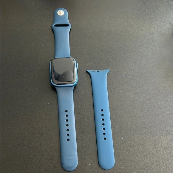 Series 7 Apple Watch with Blue Band