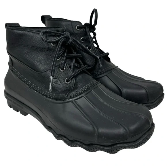 Sperry Mens Brewster Low Duck Casual Boots Ankle - Black Size 8