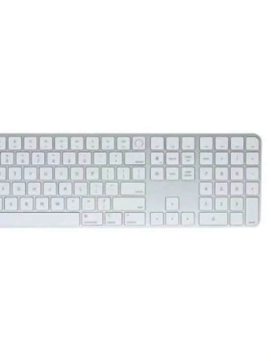 APPLE MAGIC White Wireless Keyboard with Numeric Keypad & cable