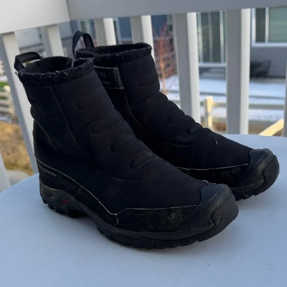 Salomon Tactile 2 TS WP Winter Boots In Black-Sz 10.5