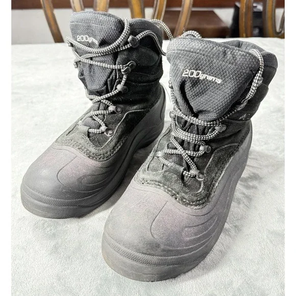 Columbia Boots Mens Size 7 Black Gray Winter Snow Insulated 200g YM404-010‎