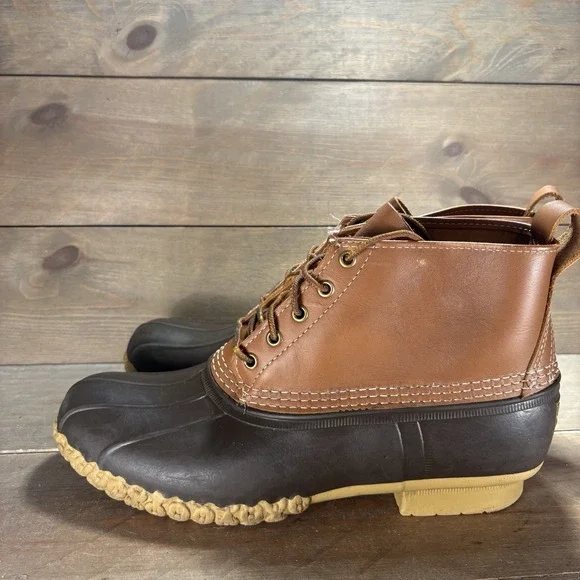 ll bean duck boots mens size 11 shoes brown hunting winter waterproof boots