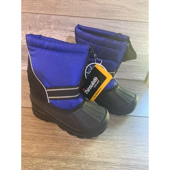 Falls Creek Youth Blue/Black Snow Boots Sz11