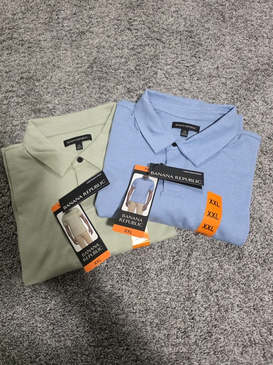 NWT Banana Republic Men’s Polo Pack - Light Blue and Sage