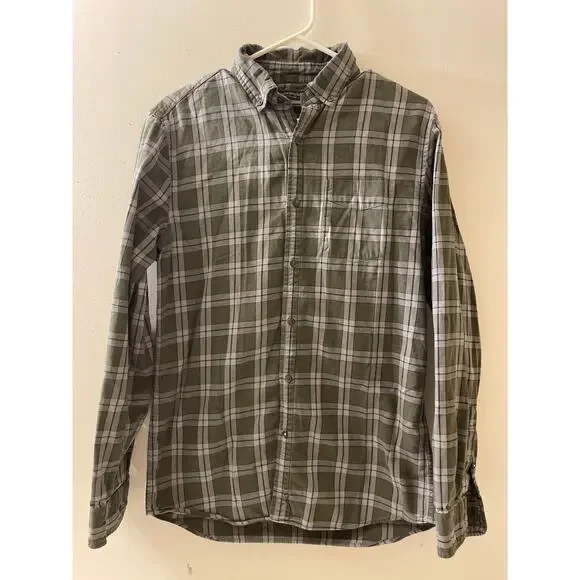 Banana Republic Women's Slim Fit‎ Size Tall Medium Luxe Flannel Plaid Outdoors
